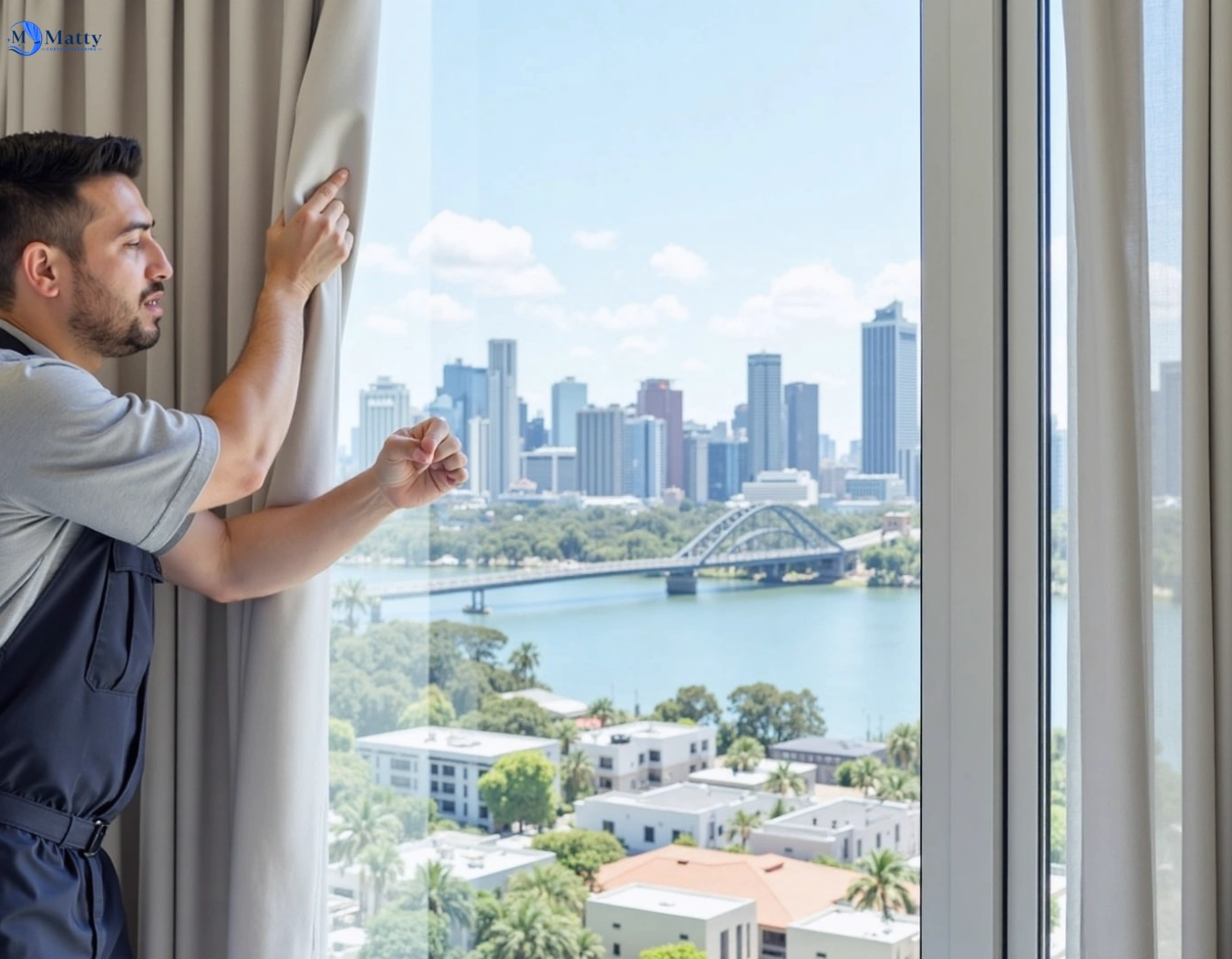 Professional curtain steam cleaning service churchill QLD by Matty Curtain Cleaning